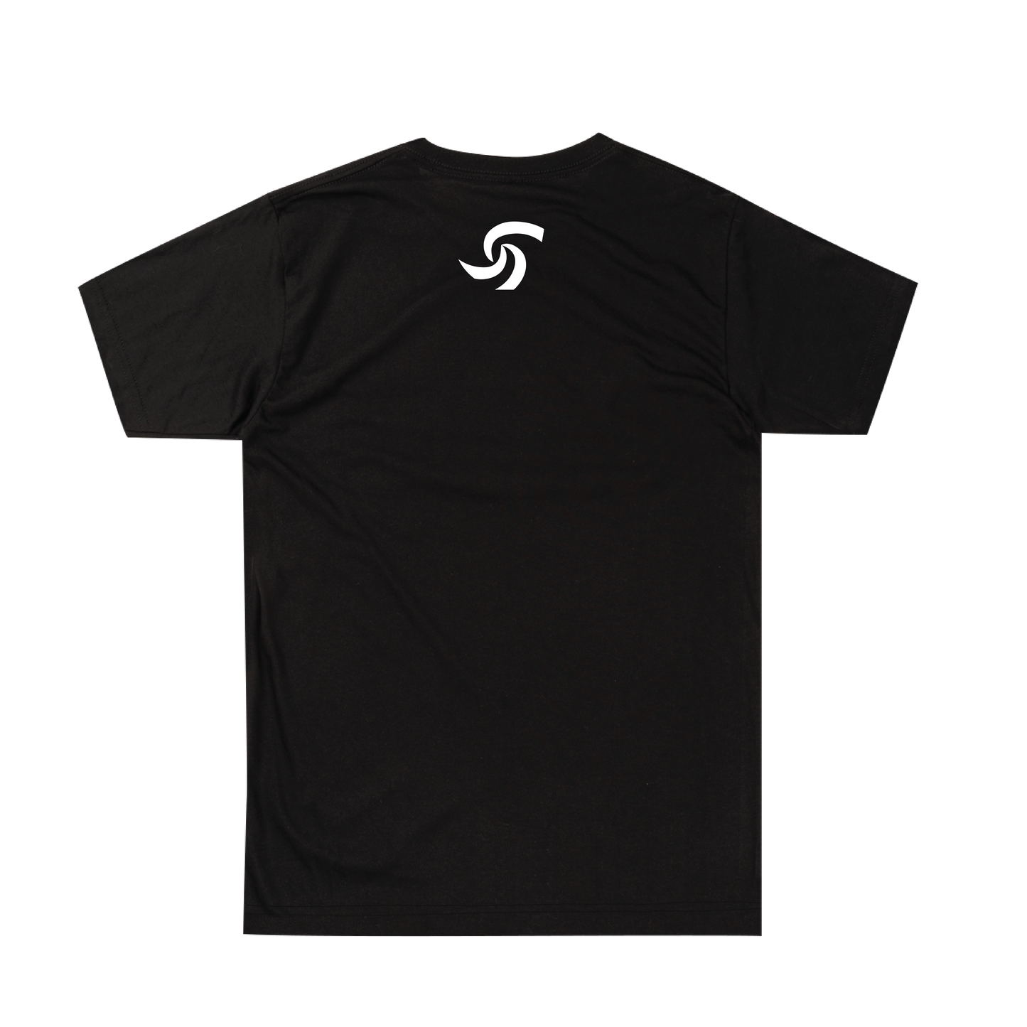 BLACK T-SHIRT W/ WHITE LOGO TYPE