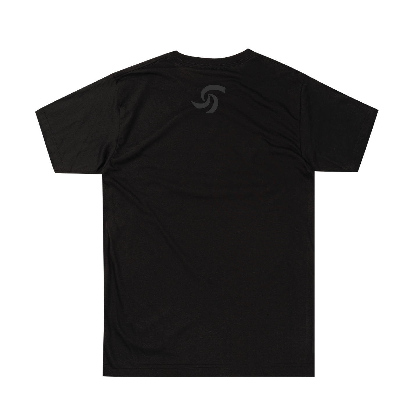 BLACK T-SHIRT W/ GREY LOGO TYPE