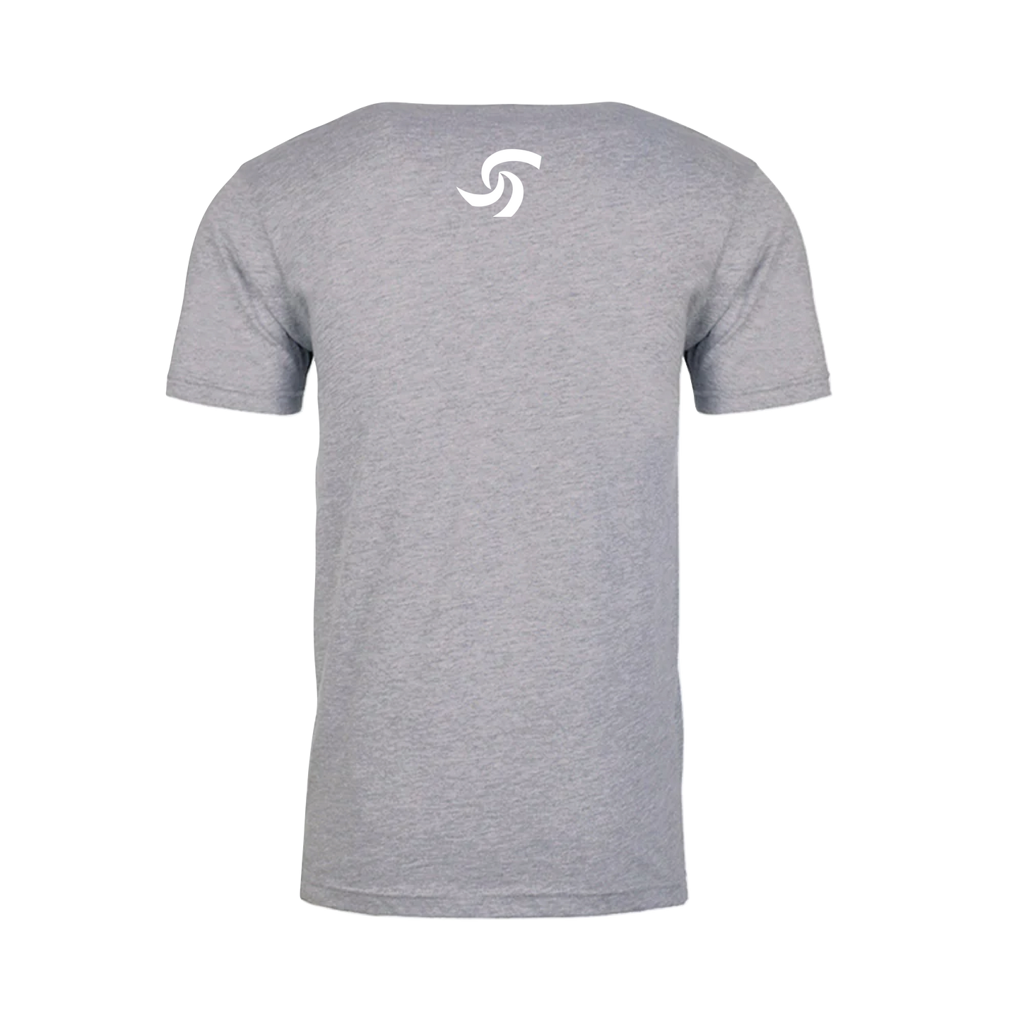 GREY T-SHIRT W/WHITE LOGO TYPE