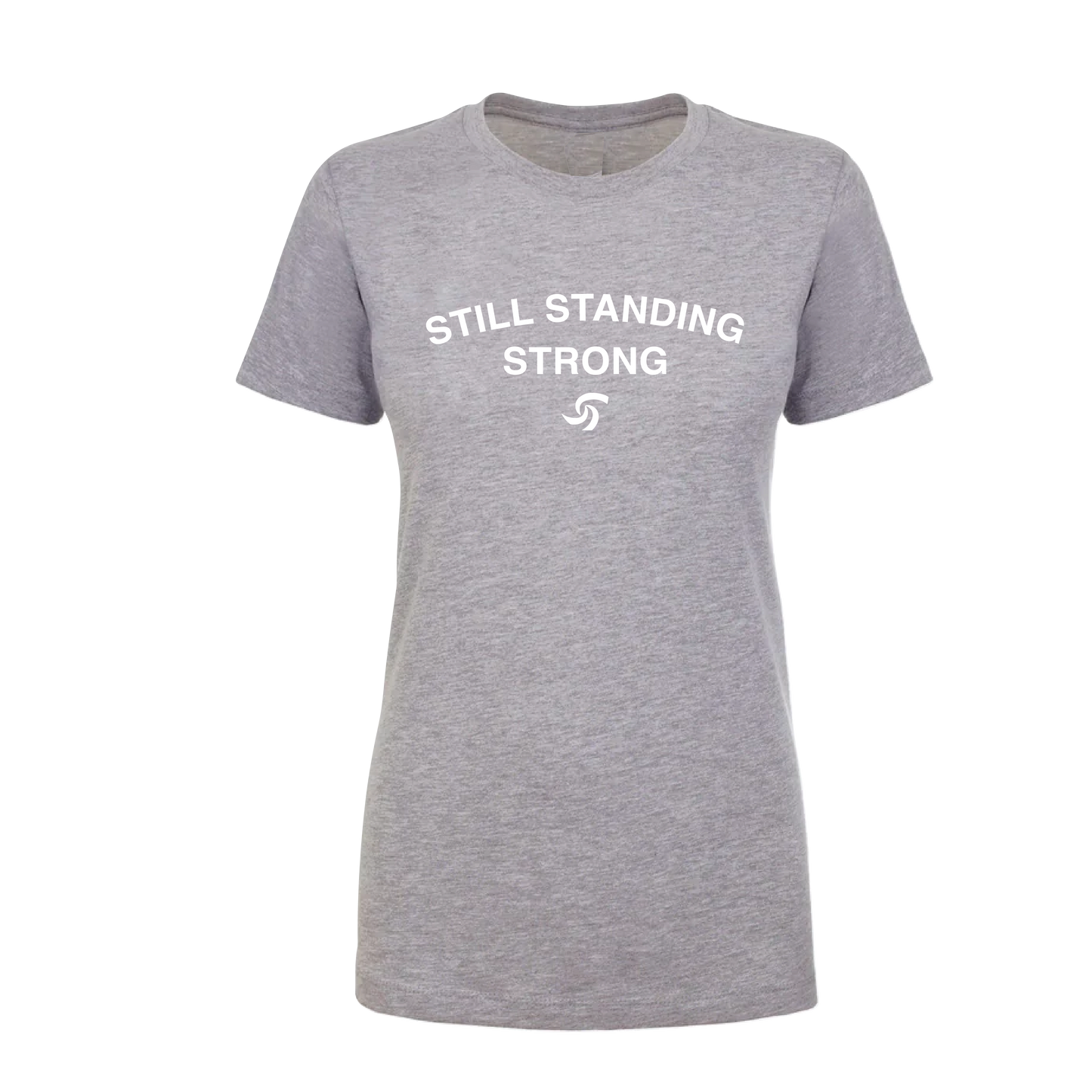 WOMEN'S GREY T-SHIRT WITH LOGO TYPE