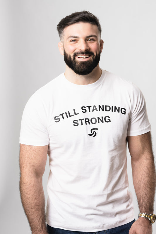 WHITE SHORT SLEEVE T-SHIRT W/LOGO